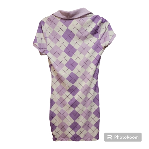 Purple Argyle Dress - Size Medium - Worn Once - Picture 4 of 4